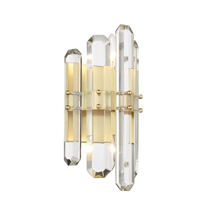 ##Antique Hardware## Bolton 2 Light Aged Brass Sconce