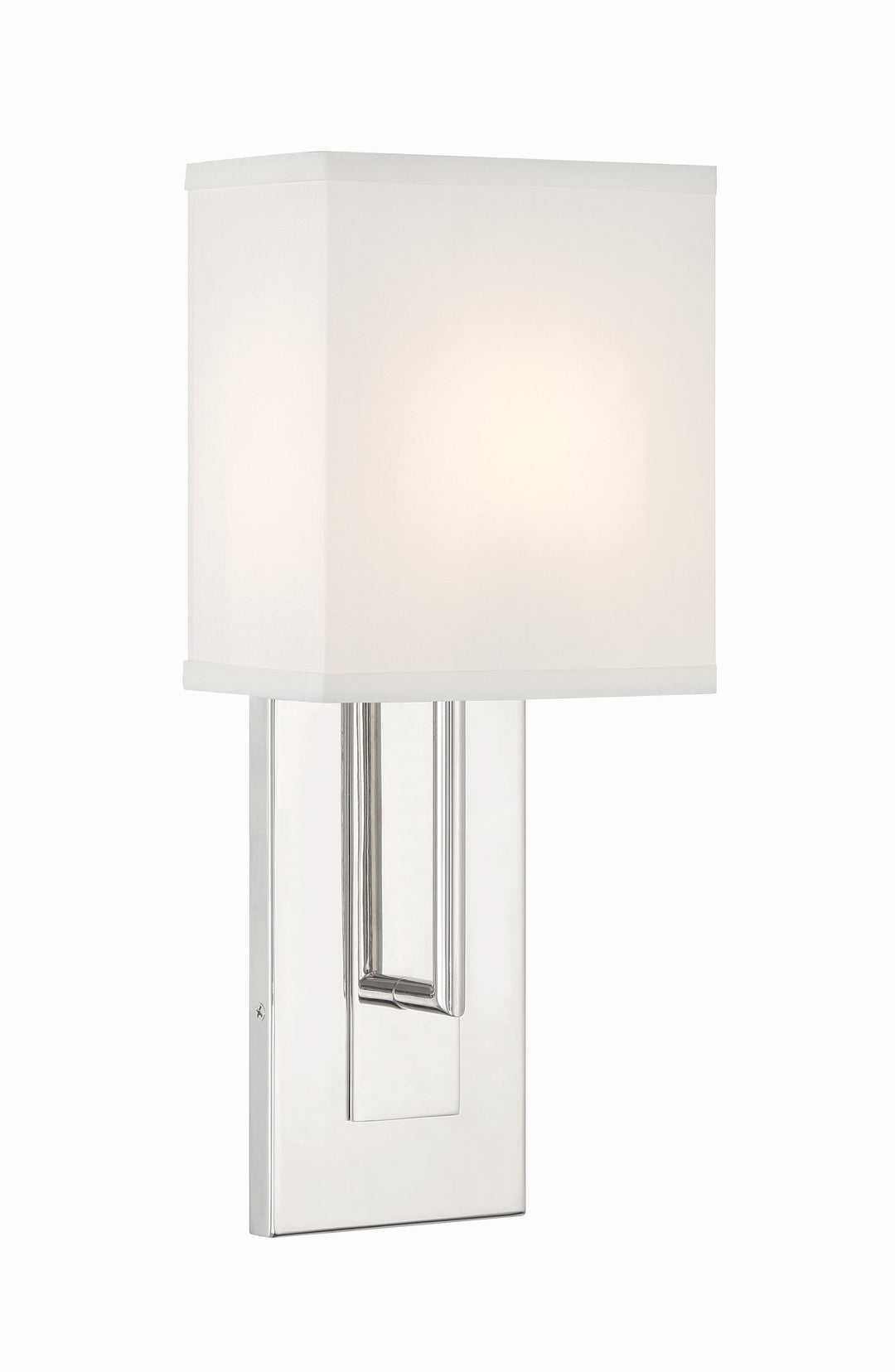 ##Antique Hardware## Brent 1 Light Polished Nickel Sconce