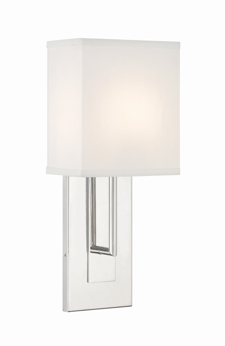 ##Antique Hardware## Brent 1 Light Polished Nickel Sconce