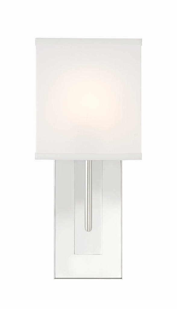 ##Antique Hardware## Brent 1 Light Polished Nickel Sconce