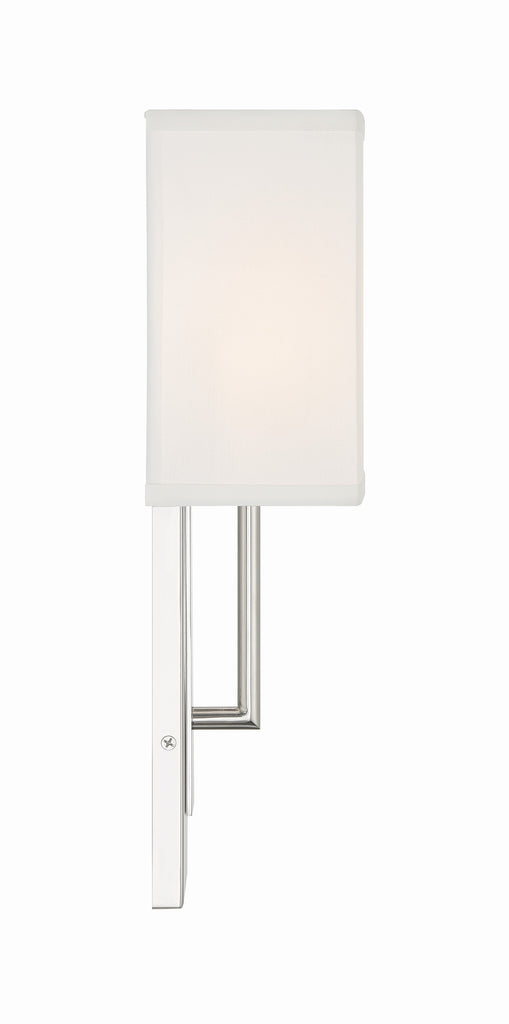 ##Antique Hardware## Brent 1 Light Polished Nickel Sconce