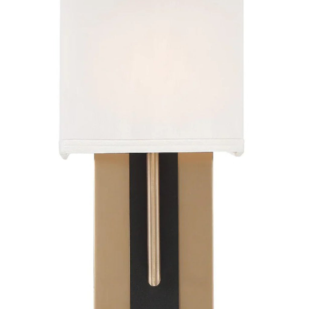 ##Antique Hardware## Brent 1 Light Vibrant Gold + Black Forged Sconce