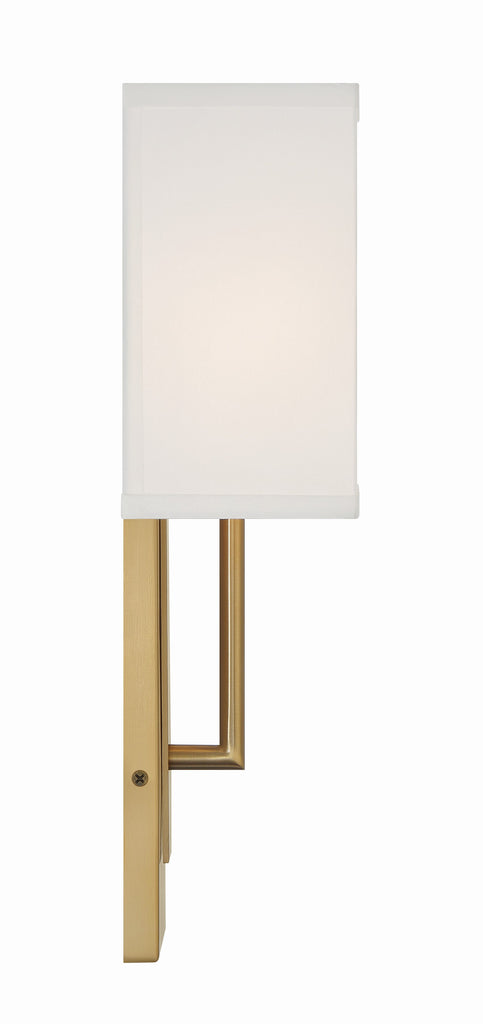 ##Antique Hardware## Brent 1 Light Vibrant Gold Sconce