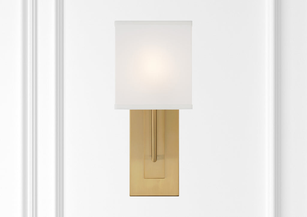 ##Antique Hardware## Brent 1 Light Vibrant Gold Sconce