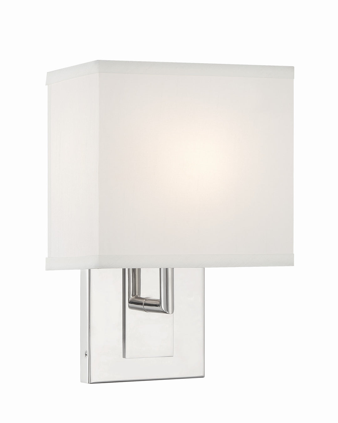 ##Antique Hardware## Brent 1 Light Polished Nickel Sconce