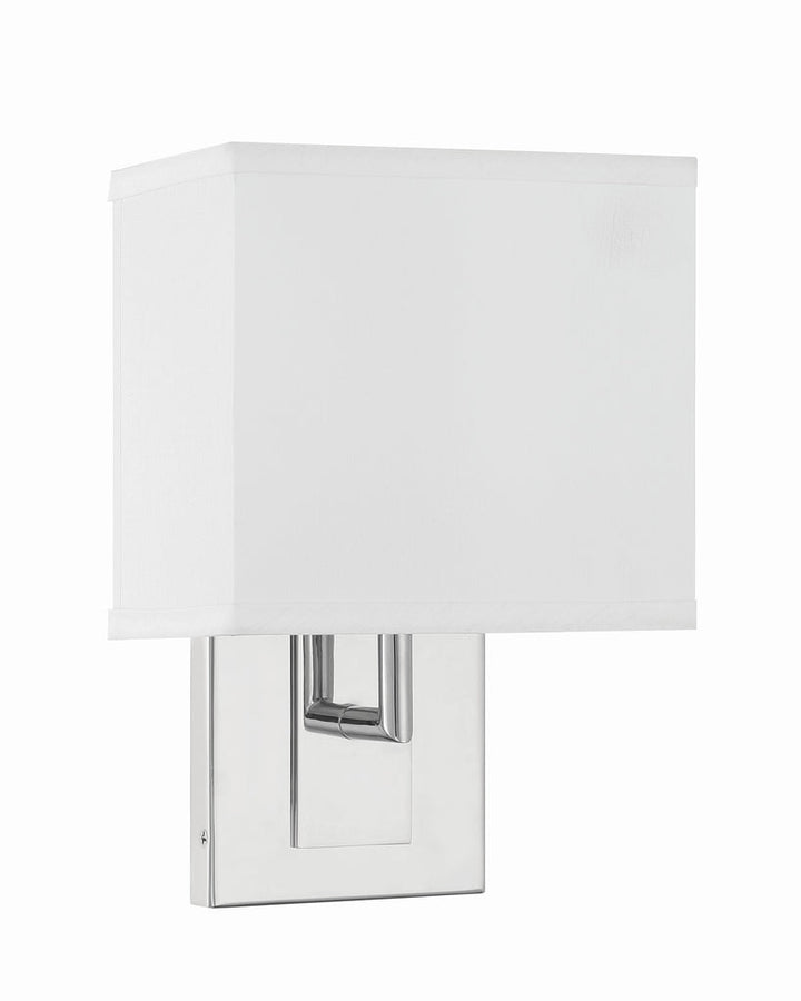 ##Antique Hardware## Brent 1 Light Polished Nickel Sconce