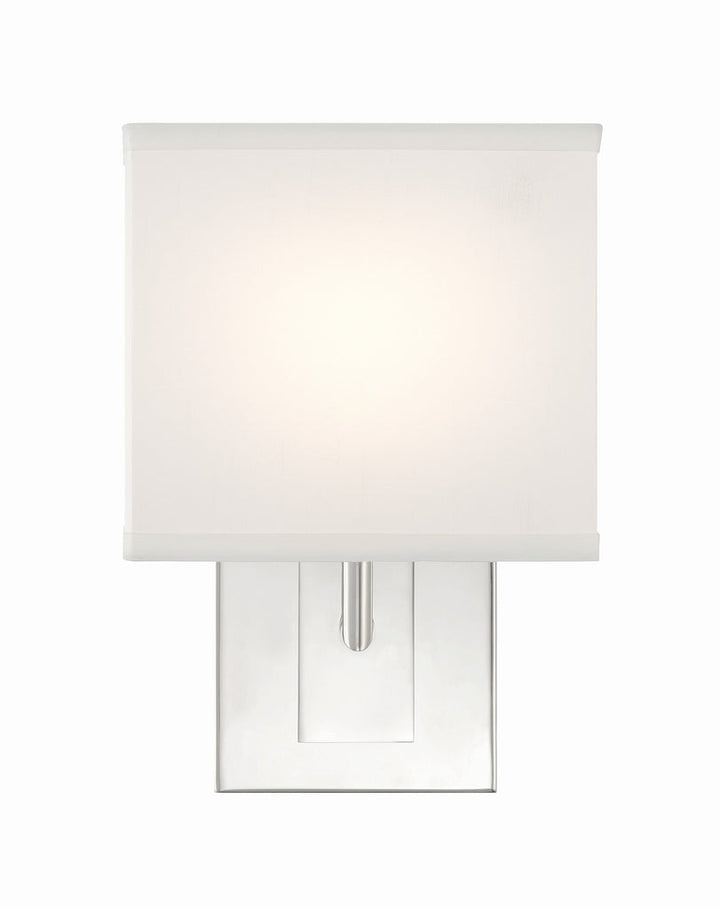 ##Antique Hardware## Brent 1 Light Polished Nickel Sconce