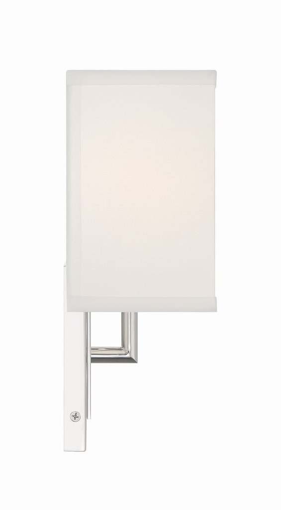 ##Antique Hardware## Brent 1 Light Polished Nickel Sconce