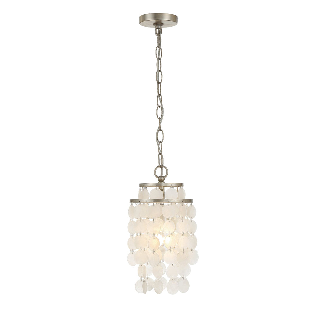 ##Antique Hardware## Brielle 1 Light Antique Silver Mini Pendant