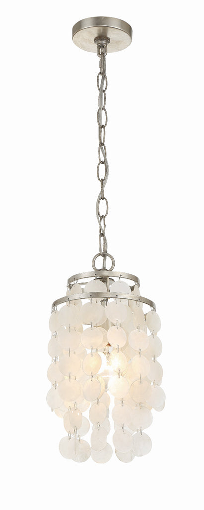 ##Antique Hardware## Brielle 1 Light Antique Silver Mini Pendant