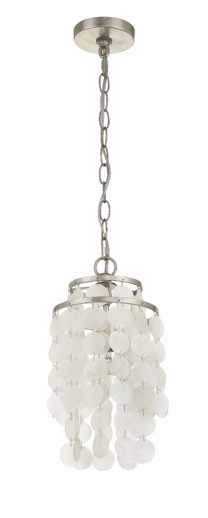 ##Antique Hardware## Brielle 1 Light Antique Silver Mini Pendant