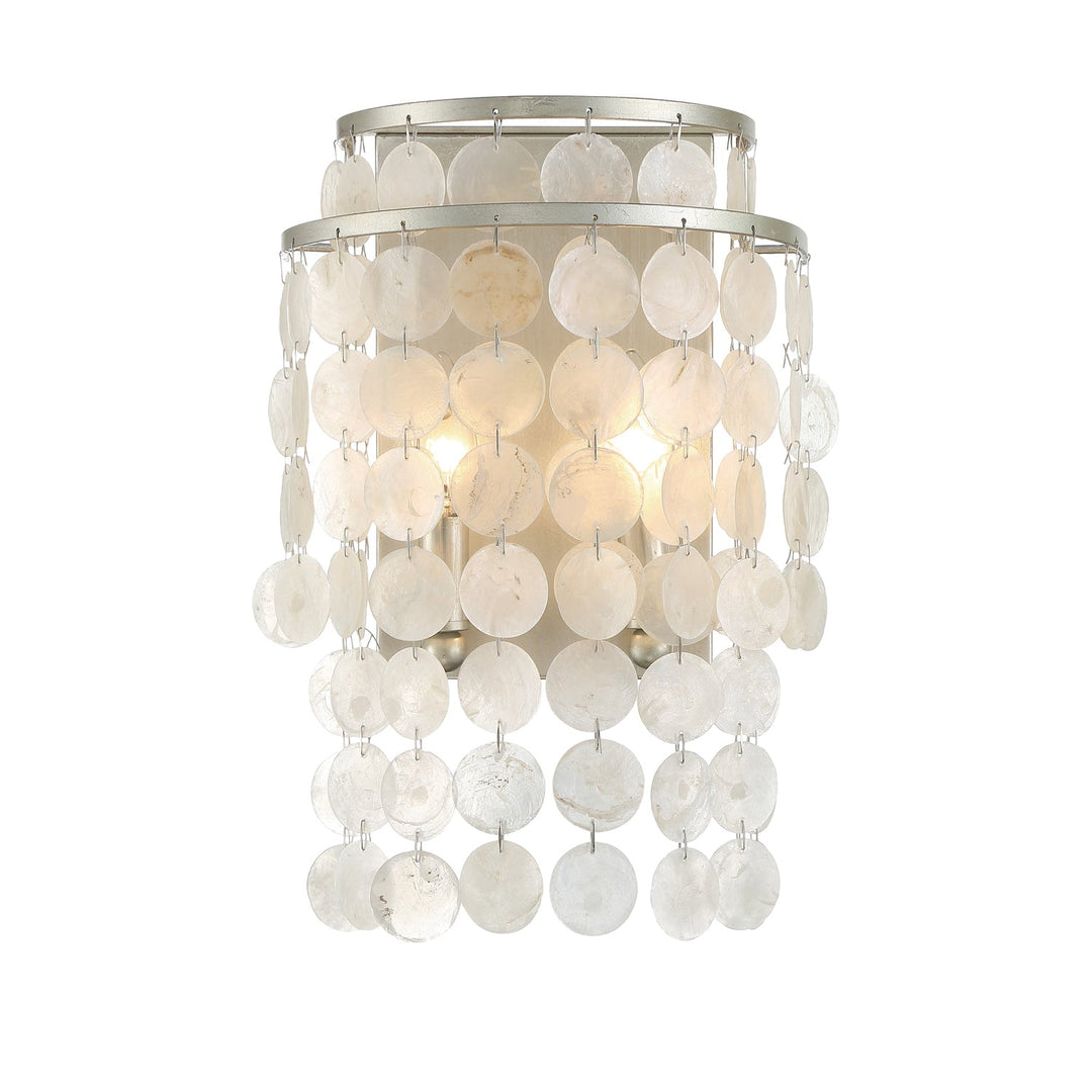 ##Antique Hardware## Brielle 2 Light Antique Silver Sconce