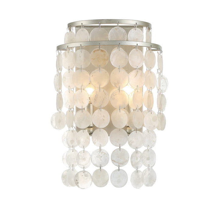 ##Antique Hardware## Brielle 2 Light Antique Silver Sconce