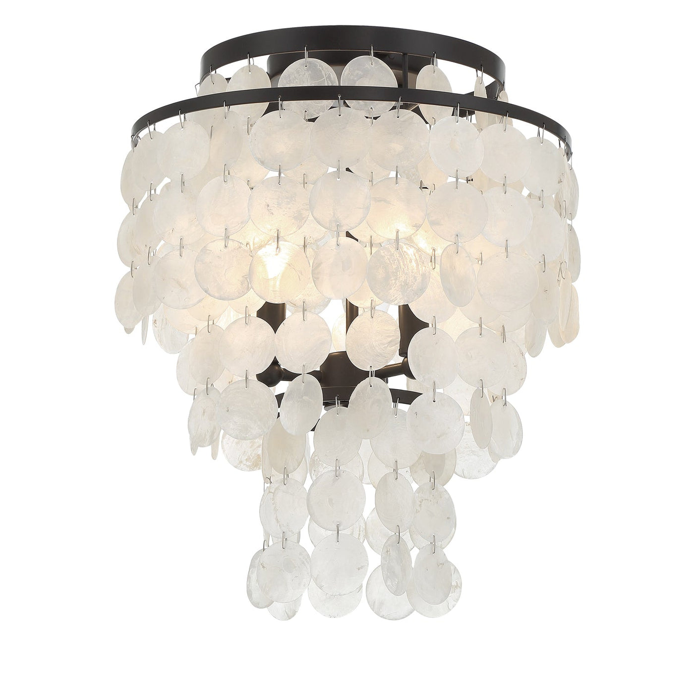 ##Antique Hardware## Brielle 3 Light Dark Bronze Flush Mount