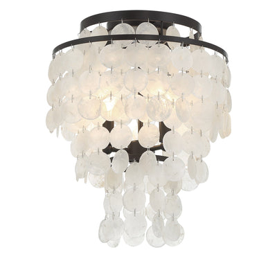 ##Antique Hardware## Brielle 3 Light Dark Bronze Flush Mount