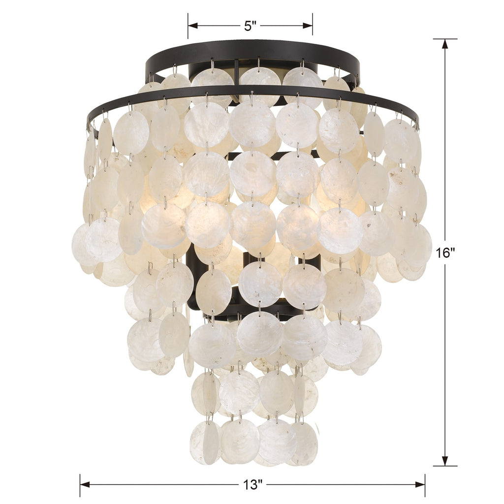 ##Antique Hardware## Brielle 3 Light Dark Bronze Flush Mount