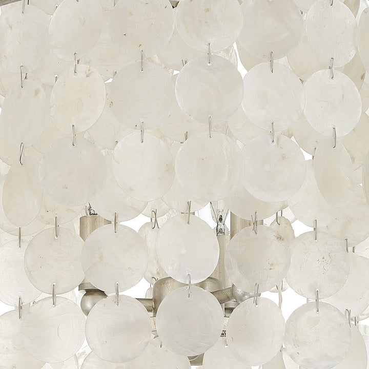 ##Antique Hardware## Brielle 3 Light Antique Silver Flush Mount