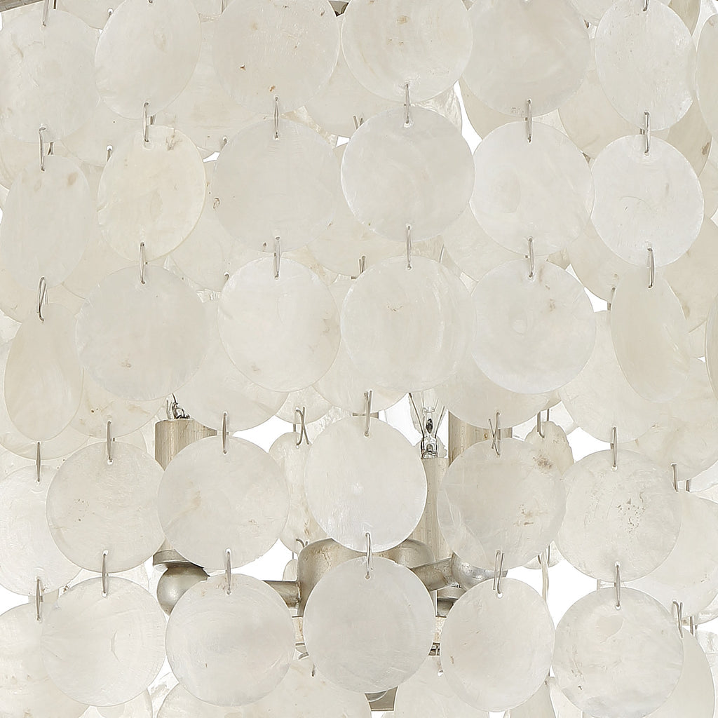 ##Antique Hardware## Brielle 3 Light Antique Silver Flush Mount