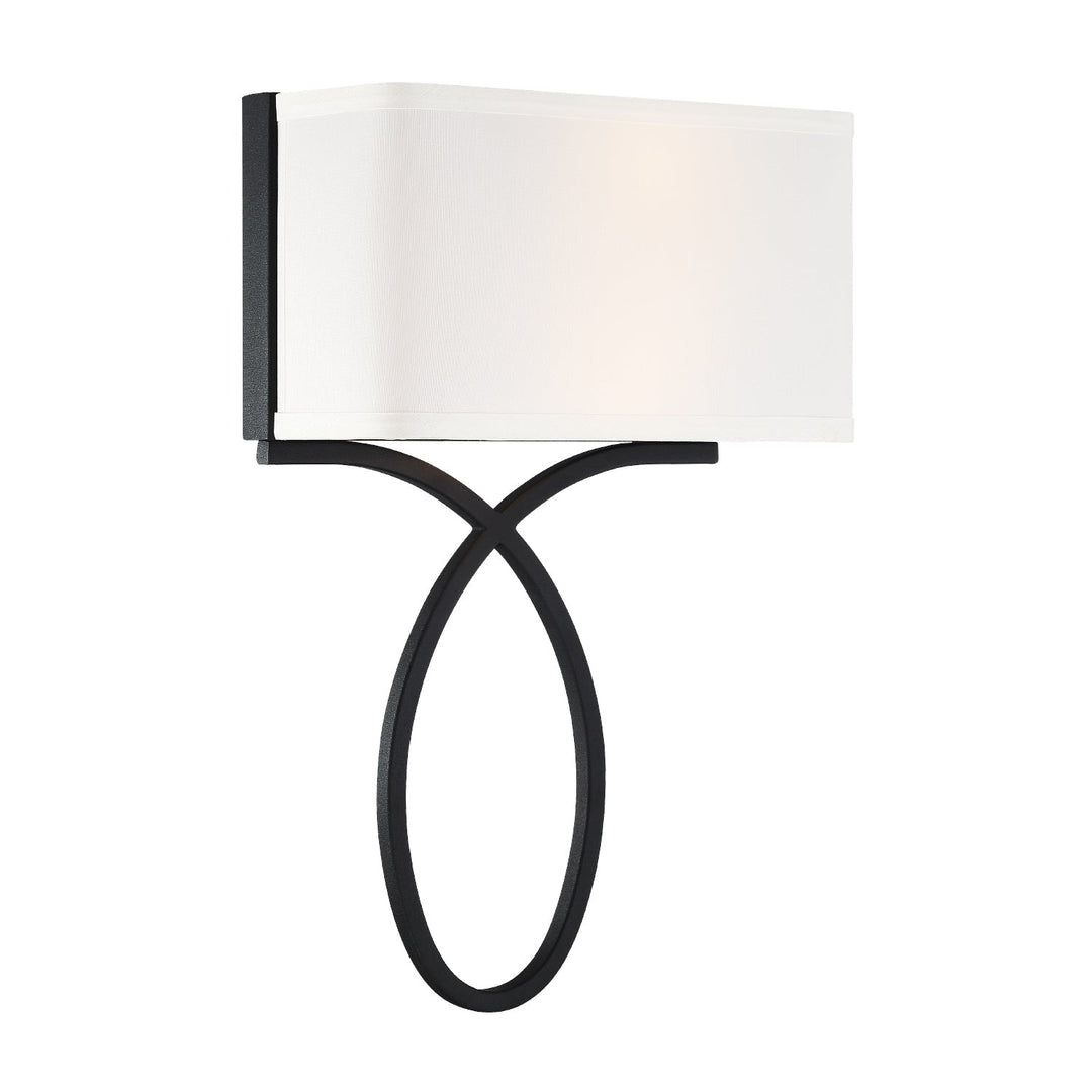 ##Antique Hardware## Brinkley 2 Light Black Forged Sconce