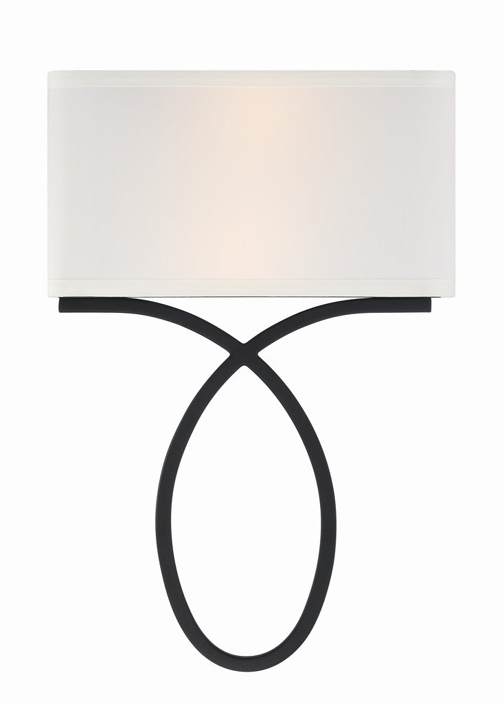 ##Antique Hardware## Brinkley 2 Light Black Forged Sconce
