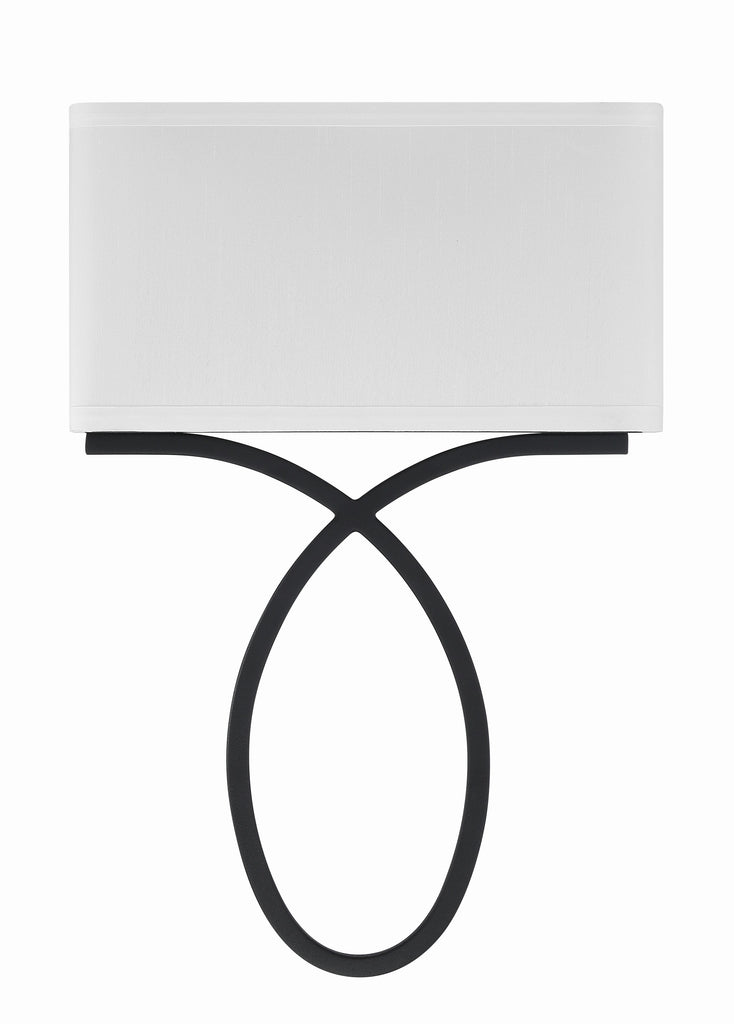 ##Antique Hardware## Brinkley 2 Light Black Forged Sconce