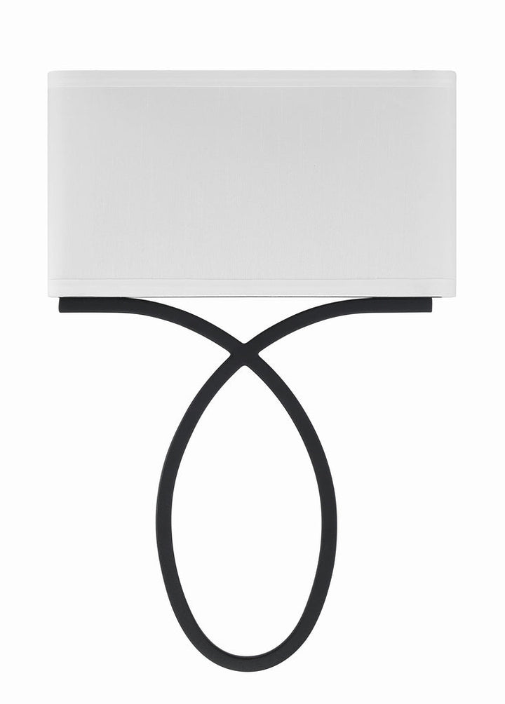 ##Antique Hardware## Brinkley 2 Light Black Forged Sconce