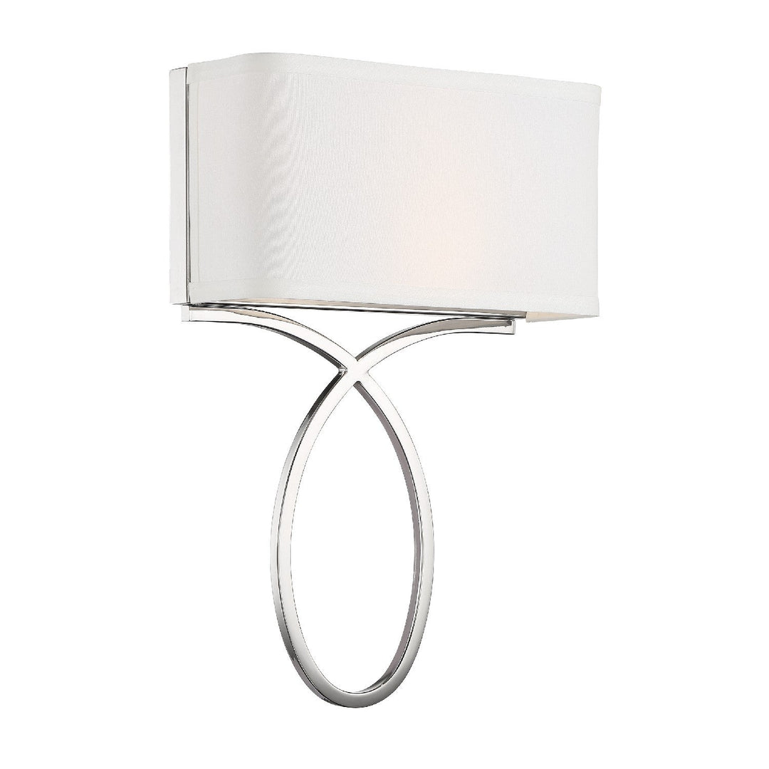 ##Antique Hardware## Brinkley 2 Light Polished Nickel Sconce