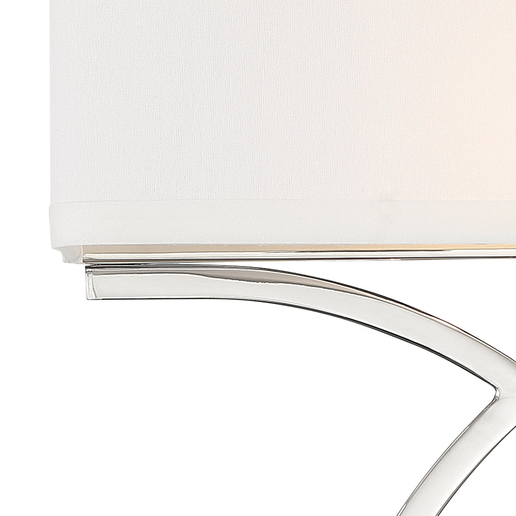 ##Antique Hardware## Brinkley 2 Light Polished Nickel Sconce