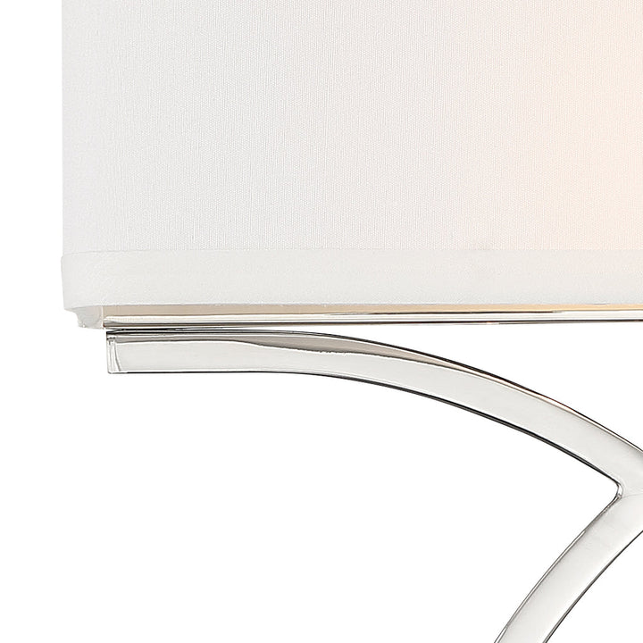 ##Antique Hardware## Brinkley 2 Light Polished Nickel Sconce