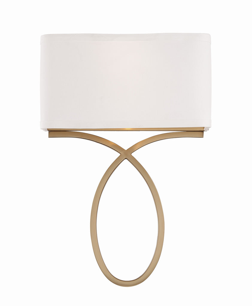 ##Antique Hardware## Brinkley 2 Light Polished Nickel Sconce