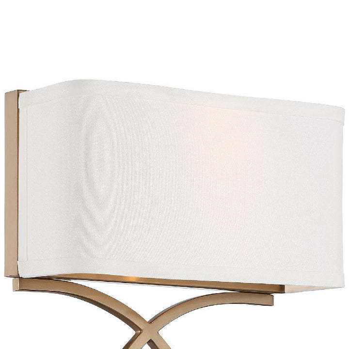 ##Antique Hardware## Brinkley 2 Light Polished Nickel Sconce