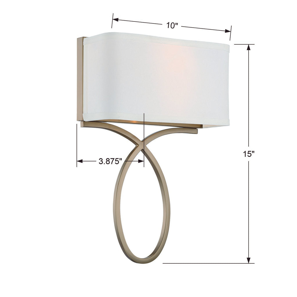 ##Antique Hardware## Brinkley 2 Light Polished Nickel Sconce