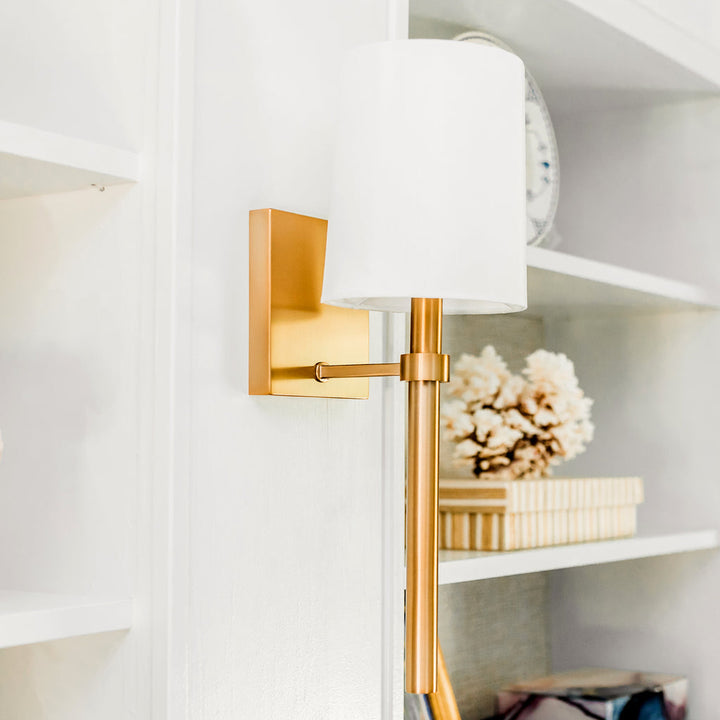 ##Antique Hardware## Bromley 1 Light Antique Vibrant Gold Sconce