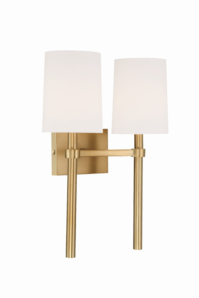 ##Antique Hardware## Bromley 2 Light Vibrant Gold Sconce