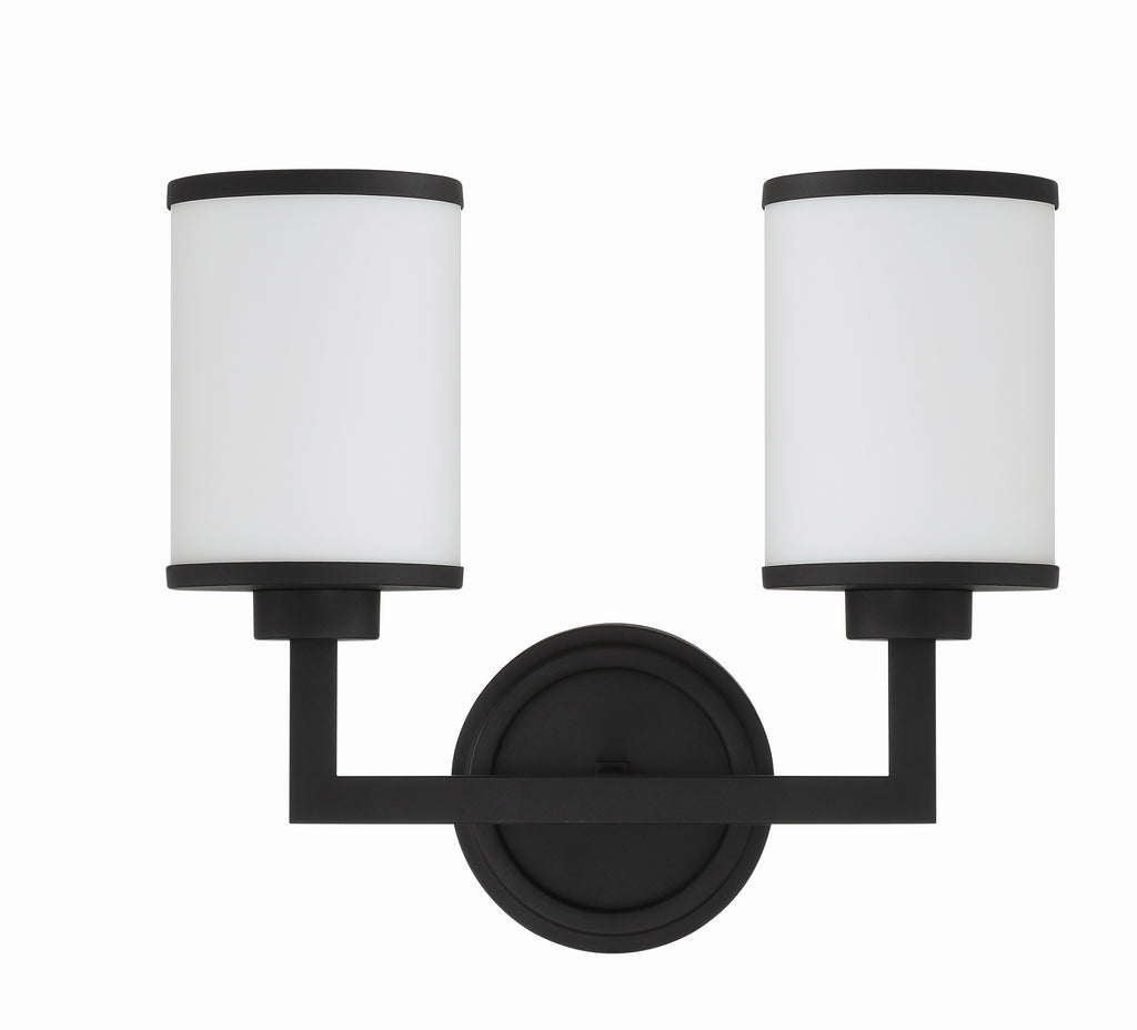 ##Antique Hardware## Bryant 2 Light Black Forged Sconce