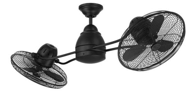 ##Antique Hardware## 48" Bellows II Indoor/Outdoor (Damp) in Flat Black w/ Flat Black Blades