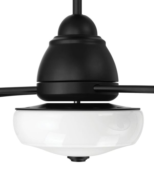 ##Antique Hardware## 48" Bellows II Indoor/Outdoor (Damp) in Flat Black w/ Flat Black Blades
