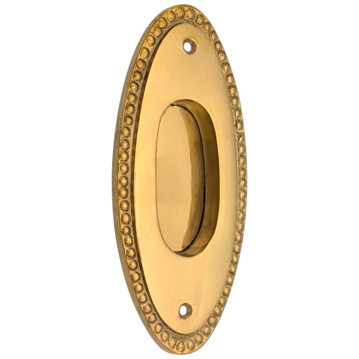 6 Inch Beaded Signature Beaded Flush Pull (Several Finishes Available)