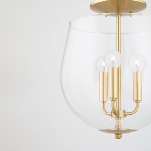 ##Antique Hardware## Bobbi Semi Flush