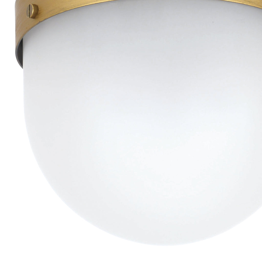##Antique Hardware## Brian Patrick Flynn Capsule 1 Light Matte Black + Textured Gold Outdoor Semi Flush Mount