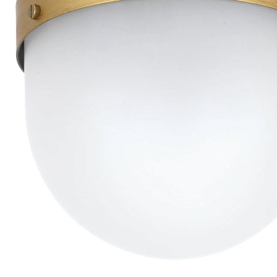##Antique Hardware## Brian Patrick Flynn Capsule 1 Light Matte Black + Textured Gold Outdoor Semi Flush Mount