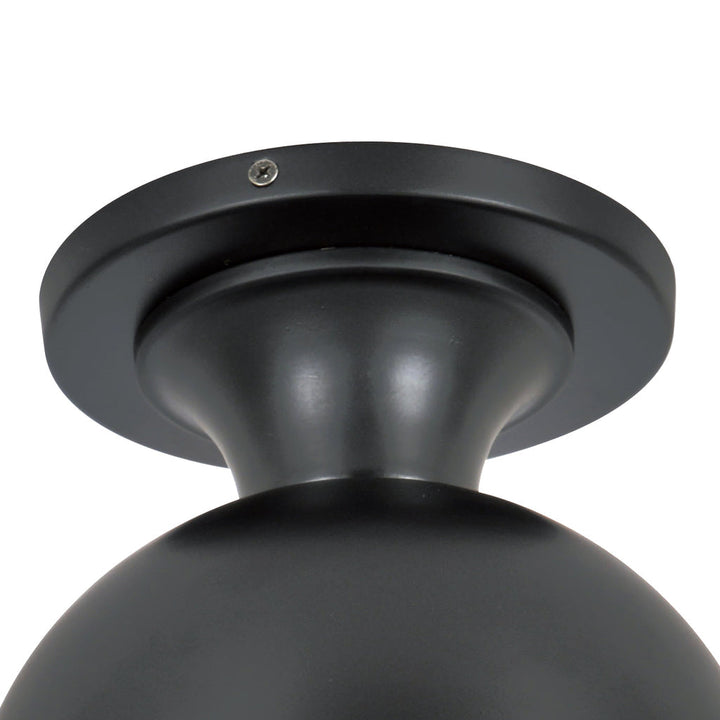 ##Antique Hardware## Brian Patrick Flynn Capsule 1 Light Matte Black + Textured Gold Outdoor Semi Flush Mount