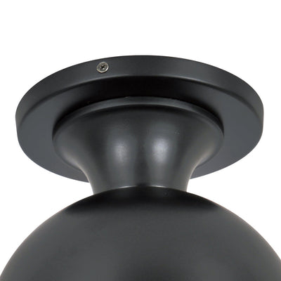 ##Antique Hardware## Brian Patrick Flynn Capsule 1 Light Matte Black + Textured Gold Outdoor Semi Flush Mount