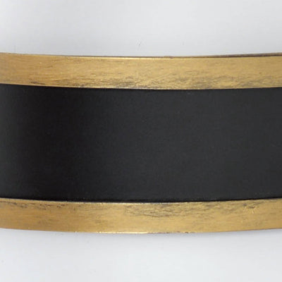 ##Antique Hardware## Brian Patrick Flynn Capsule 1 Light Matte Black + Textured Gold Outdoor Sconce