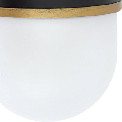 ##Antique Hardware## Brian Patrick Flynn Capsule 1 Light Matte Black + Textured Gold Outdoor Sconce