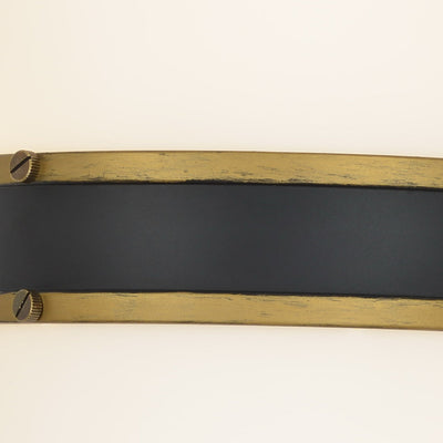 ##Antique Hardware## Brian Patrick Flynn Capsule 2 Light Matte Black + Textured Gold Outdoor Sconce