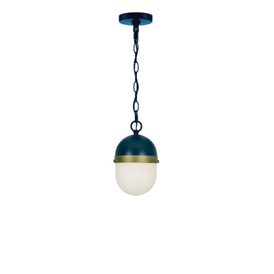 ##Antique Hardware## Brian Patrick Flynn Capsule 3 Light Matte Black + Textured Gold Outdoor Pendant