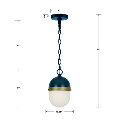 ##Antique Hardware## Brian Patrick Flynn Capsule 3 Light Matte Black + Textured Gold Outdoor Pendant