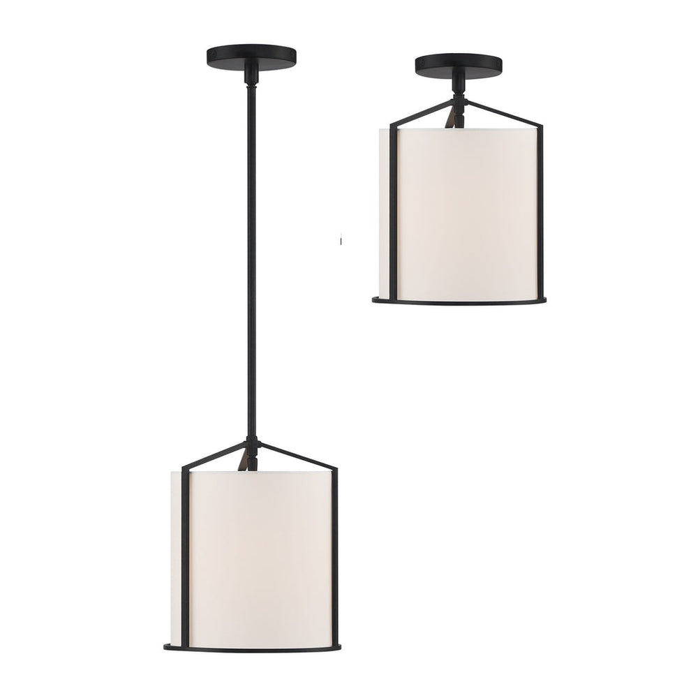 ##Antique Hardware## Carlyn 1 Light Black Mini Pendant