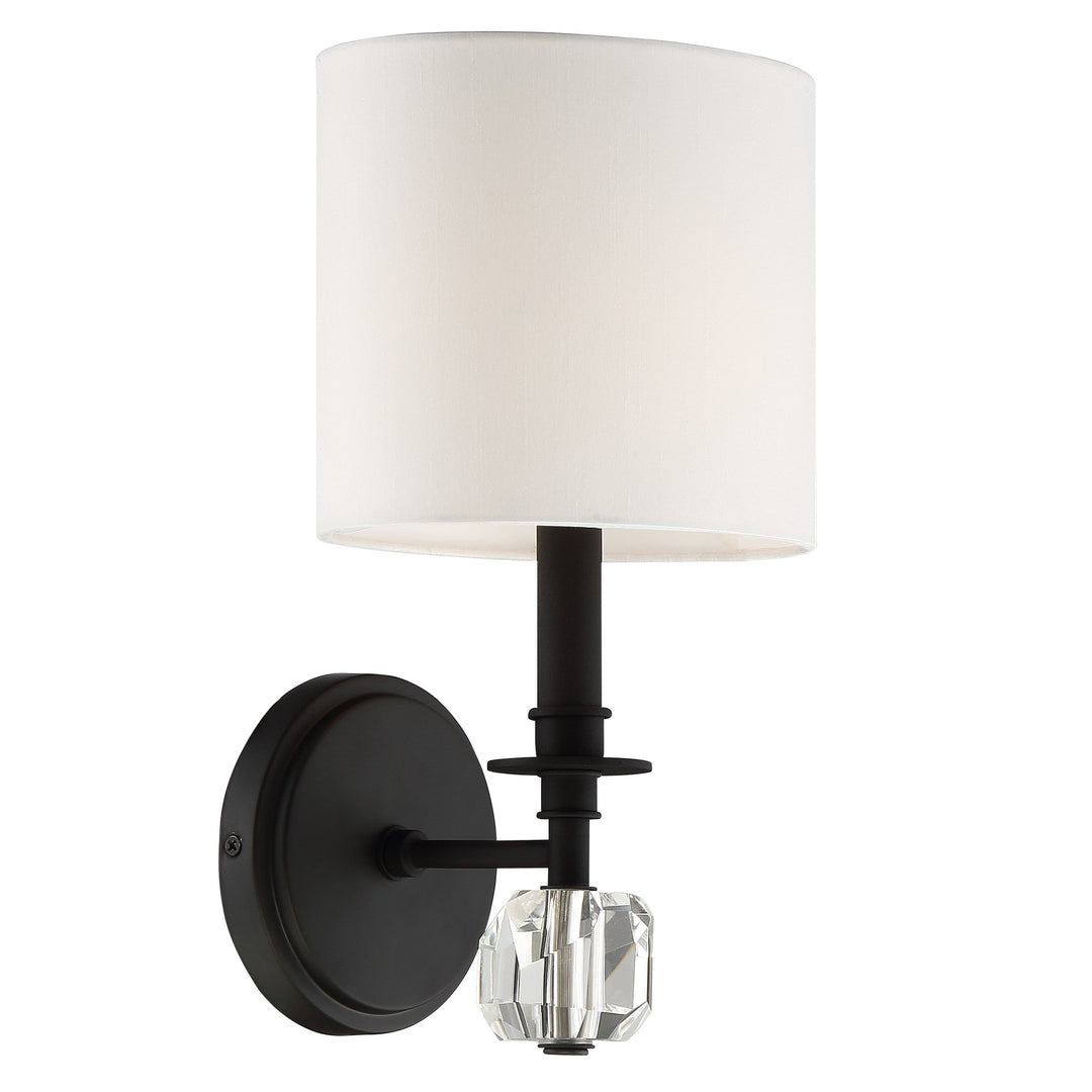 ##Antique Hardware## Chimes 1 Light Black Forged Sconce